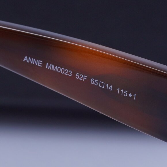 MaxMara ANNE MM0023 52F Geometric Sunglasses - Havana/Brown - Picture 9 of 11